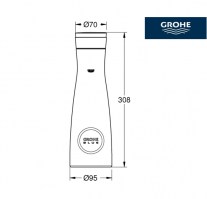 MEDIDAS JARRA CRISTAL GROHE BLUE